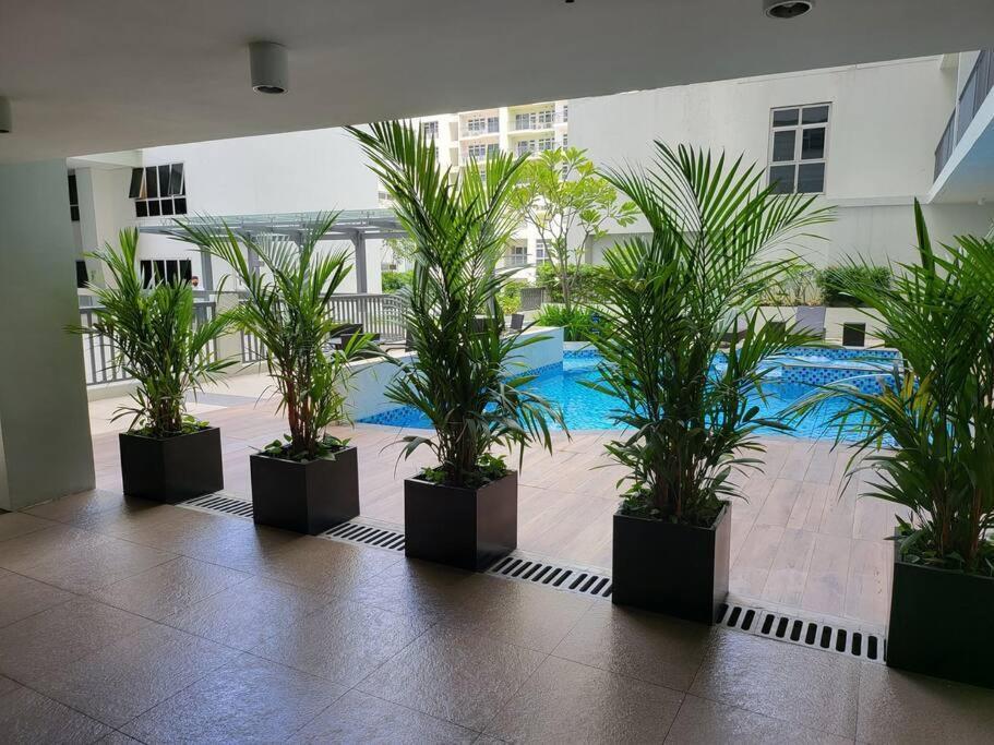 Luxury @ Bgc Sleeps 6 Comfortably Fast Wifi Pool! Lägenhet Manila Exteriör bild
