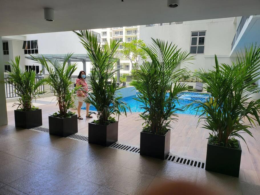 Luxury @ Bgc Sleeps 6 Comfortably Fast Wifi Pool! Lägenhet Manila Exteriör bild
